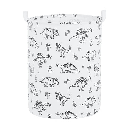 Foldable Baby Laundry Basket Hamper for Nursery Girl Boy kids Clothes laundry hamper basket Portable Tall Collapsible Cute Laundry Basket Organizer, Nursery Storage Basket with Handles (Dinosaurs)