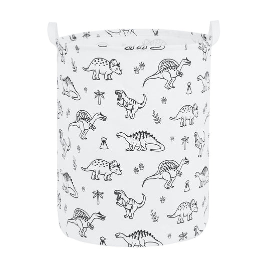 Foldable Baby Laundry Basket Hamper for Nursery Girl Boy kids Clothes laundry hamper basket Portable Tall Collapsible Cute Laundry Basket Organizer, Nursery Storage Basket with Handles (Dinosaurs)