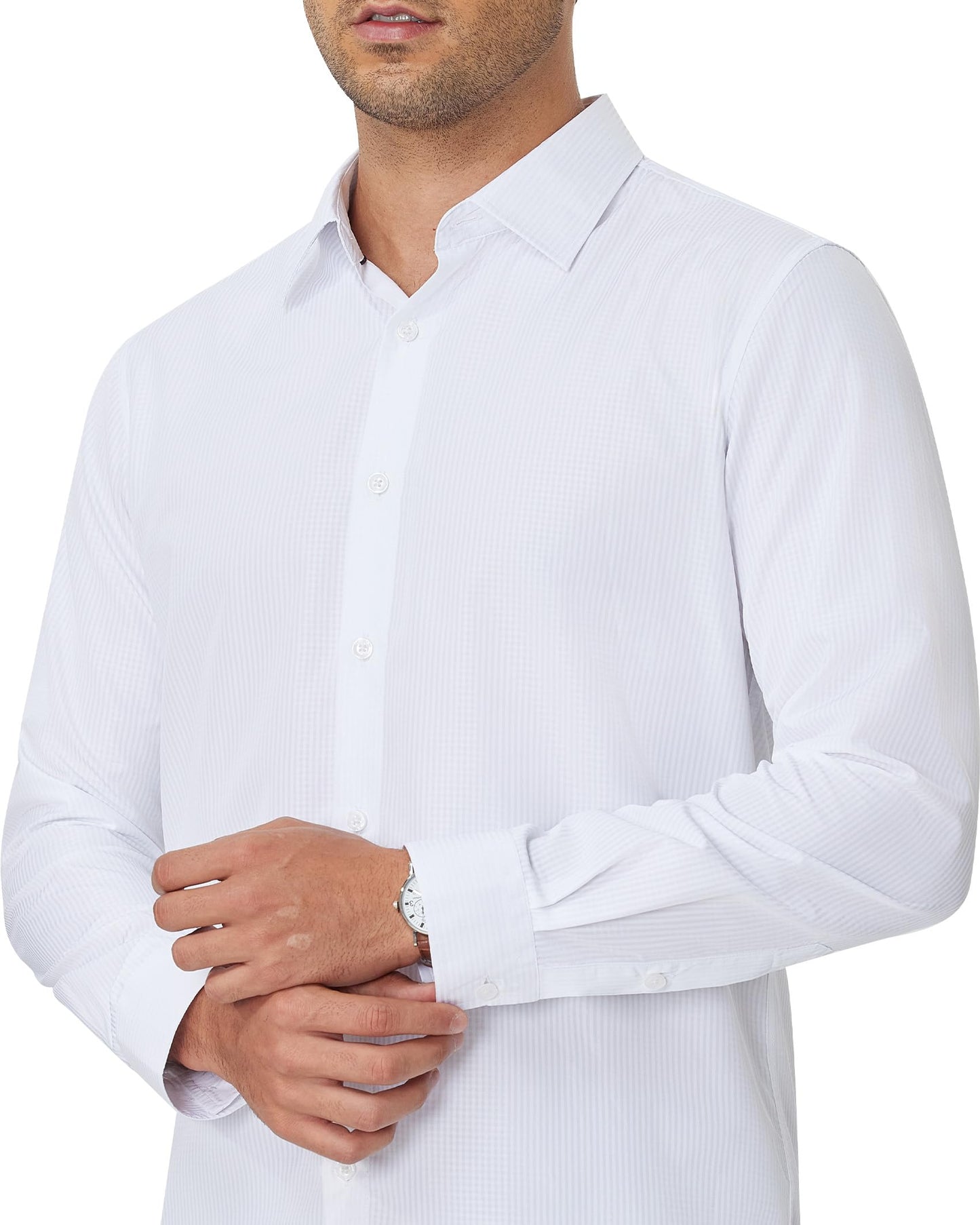 Men's Plaid Long Sleeve Dress Shirt - Regular Fit