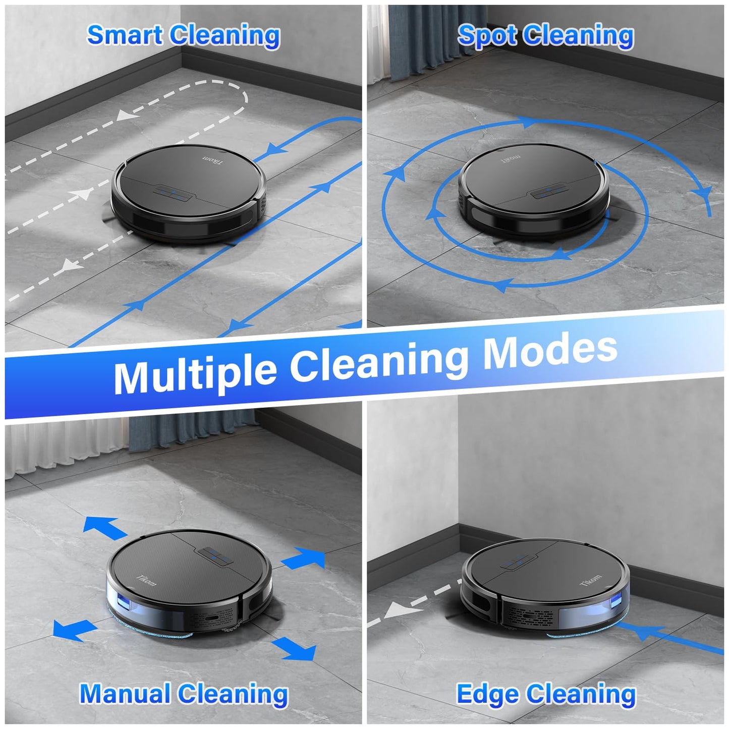 Tikom Robot Vacuum and Mop Combo with App