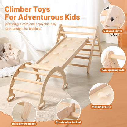 Wooden Climbing Triangle for Toddlers - Montessori Toys