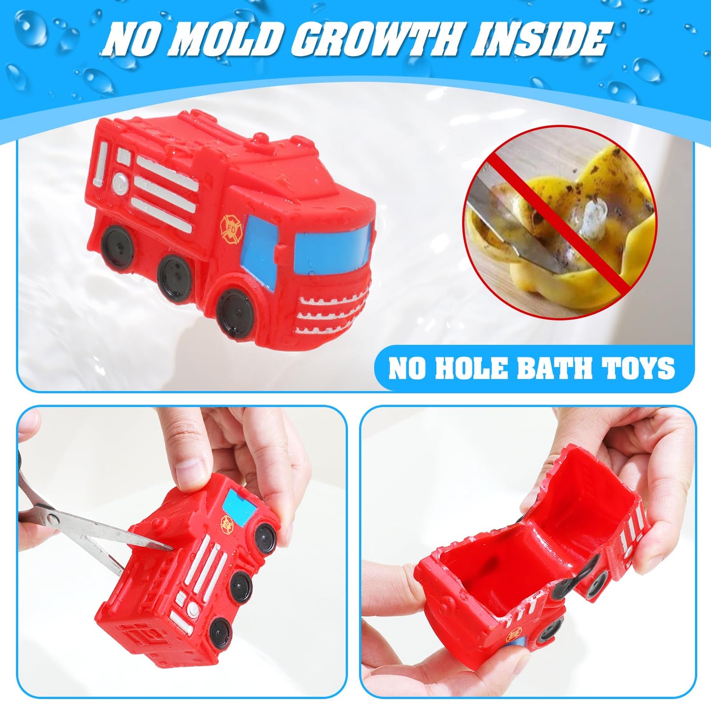 Mold-Free Bath Toys for Toddlers 1-3
