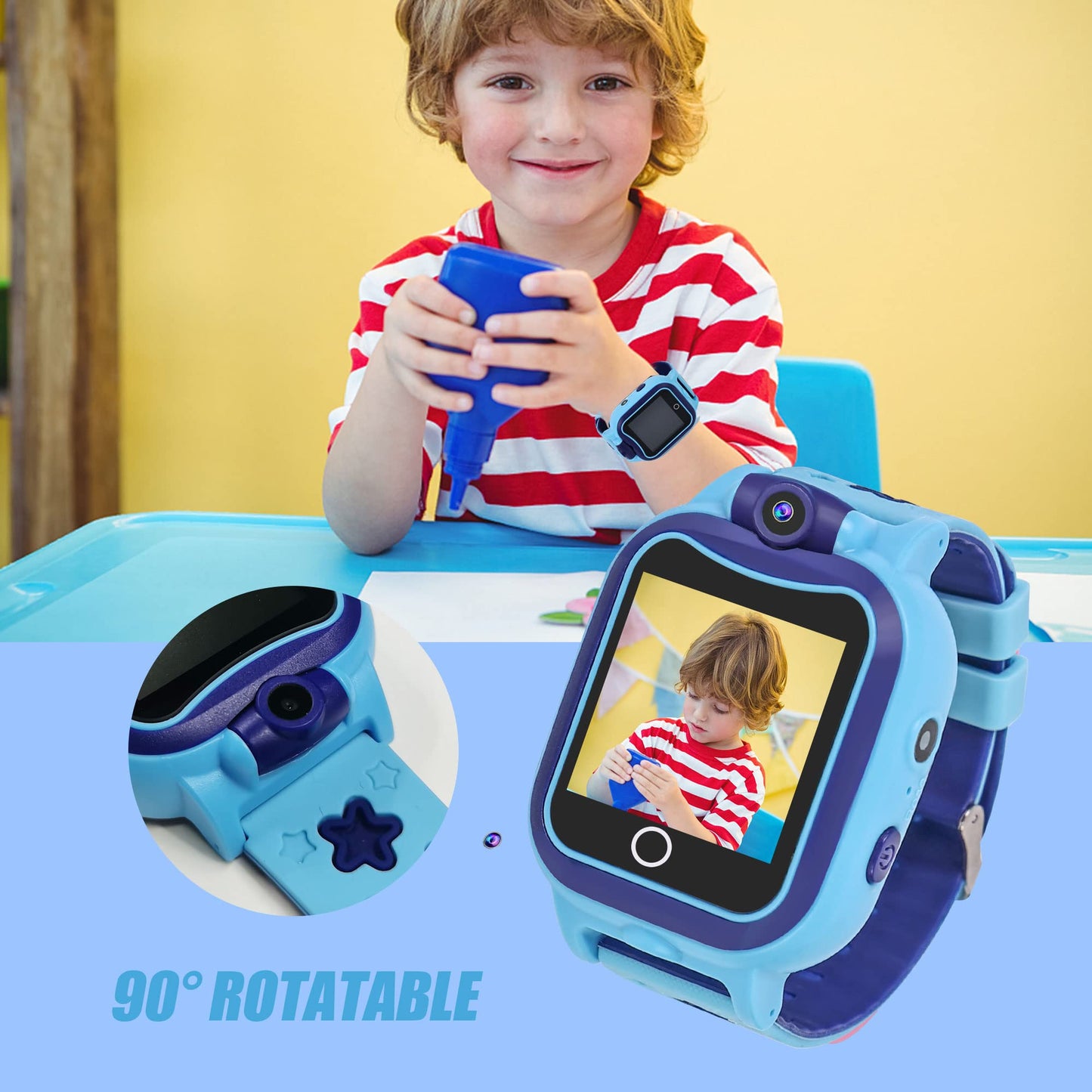 Rindol Kids Watch for Boy Toys for 5-8 Year Old Boys Touchscreen Toddler Watch MP3 Music Player Toy Christmast Gifts for Kids Age 6 7 8 9