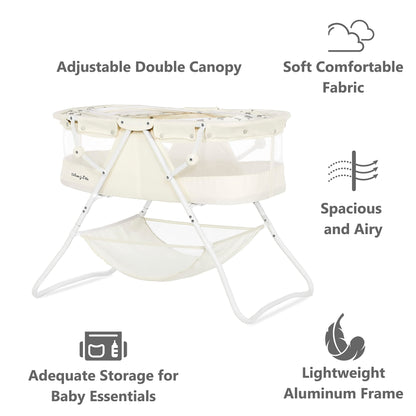 Dream On Me Portable Baby Bassinet with Canopy