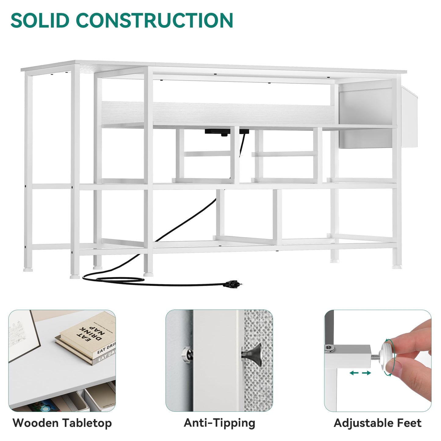 YITAHOME 9-Drawer Dresser with LED Light