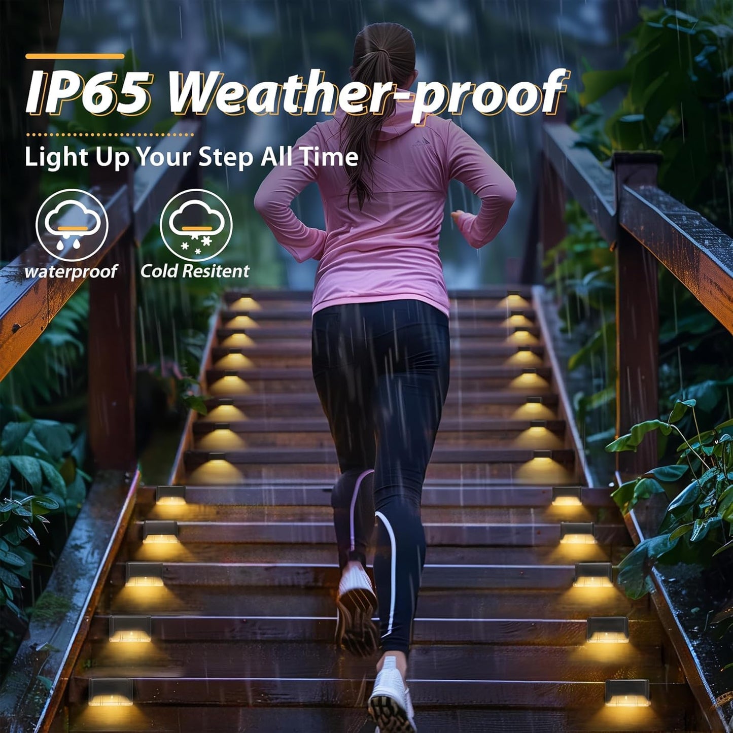 16 Solar Step Lights for Deck and Stairs