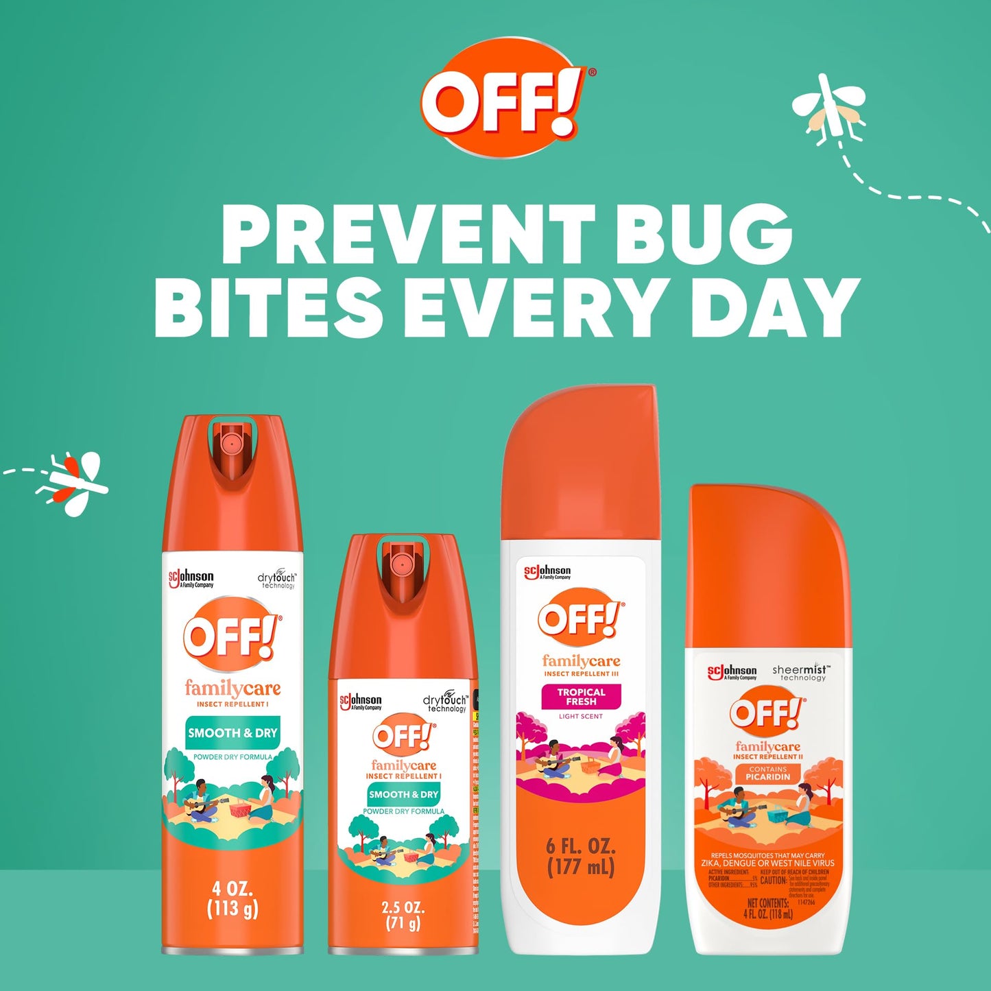 OFF! Mosquito Repellent Spray, 15% DEET, 4 Oz