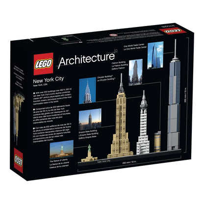 LEGO Architecture New York City 21028, Build It Yourself New York Skyline Model Kit for Adults and Kids (598 Pieces),Multicolor