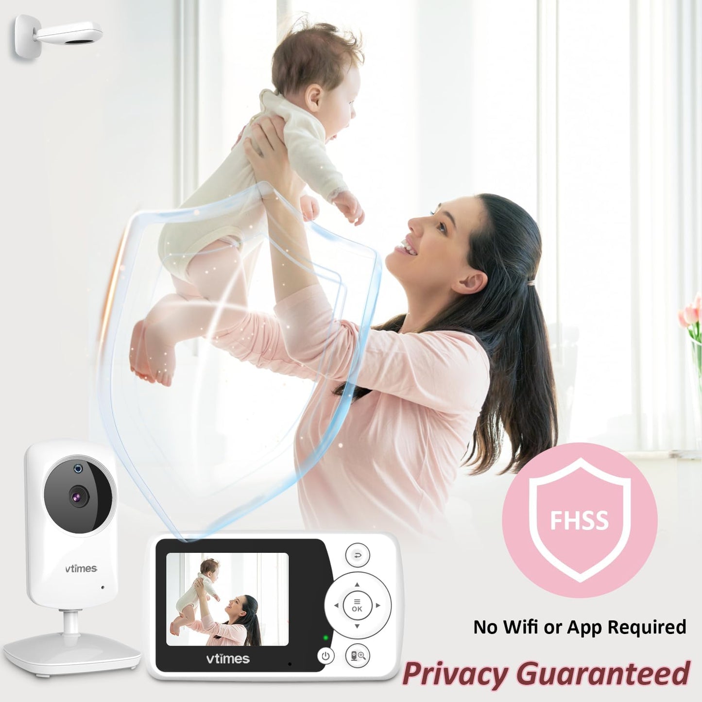 Video Baby Monitor with Night Vision & Audio