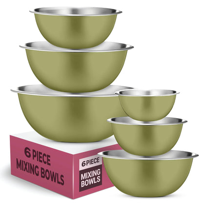 FineDine Stainless Steel Nesting Bowls - 8 Quart