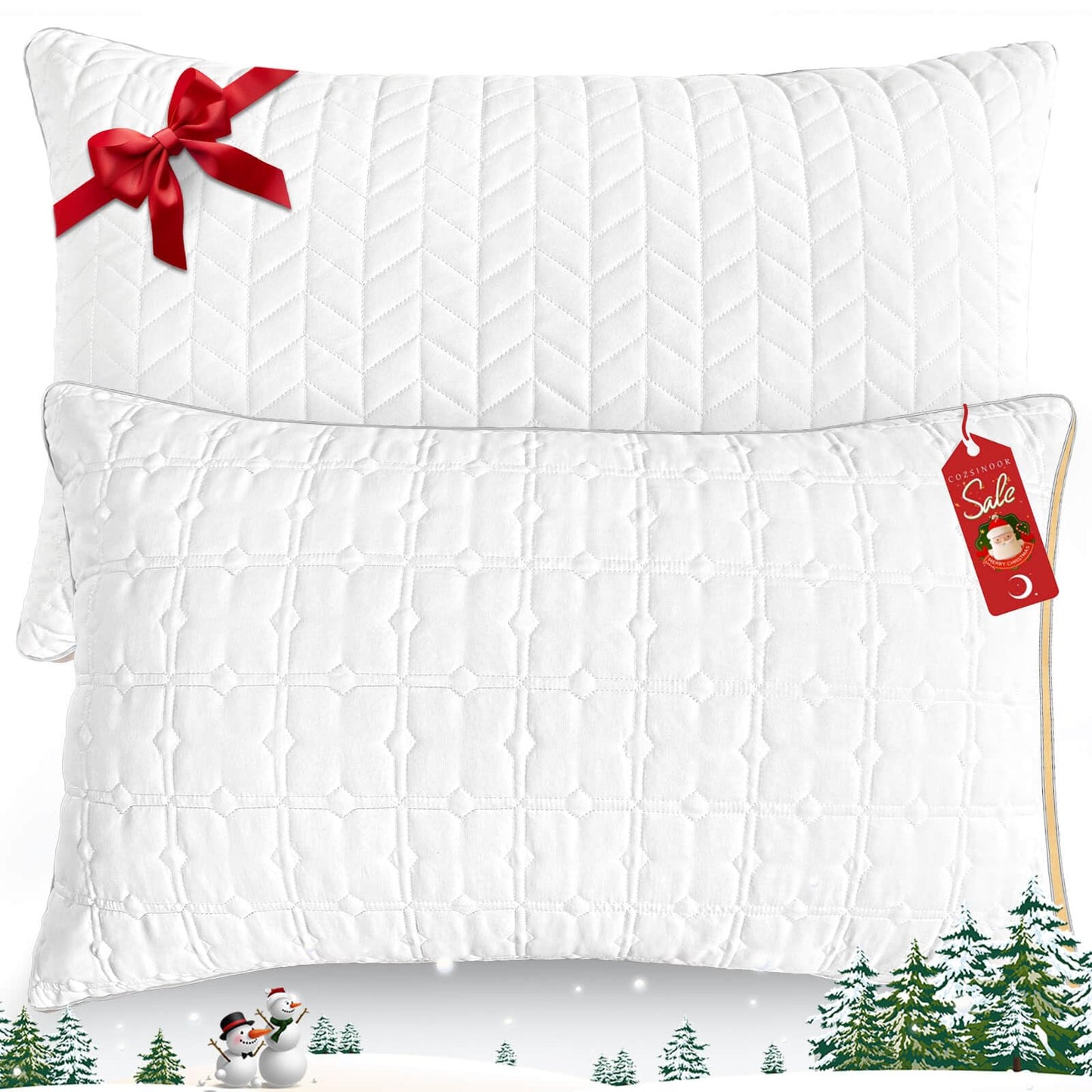 Queen Size Down Alternative Pillows Set of 2
