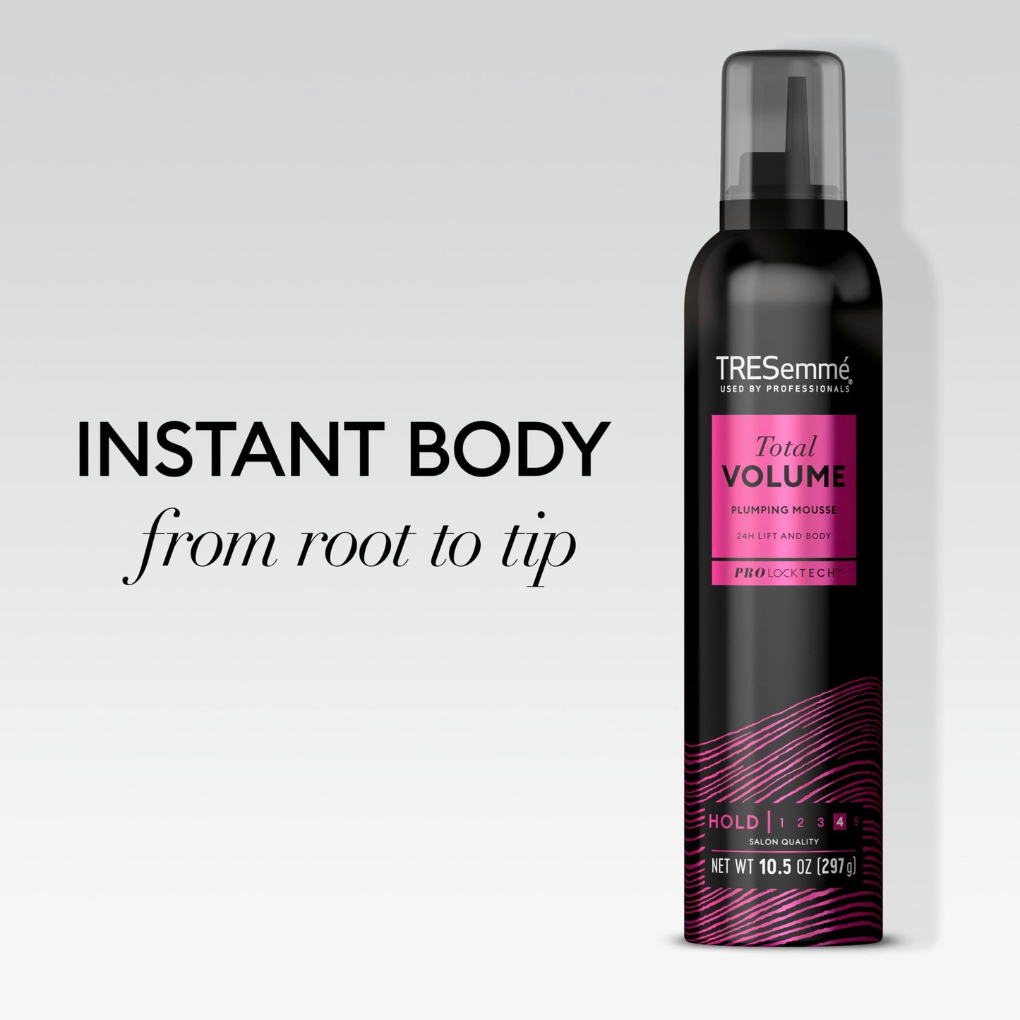 TRESemmé Plumping Mousse Total Volume for 24H Lift and Body with Pro Lock Technology 10.5 oz