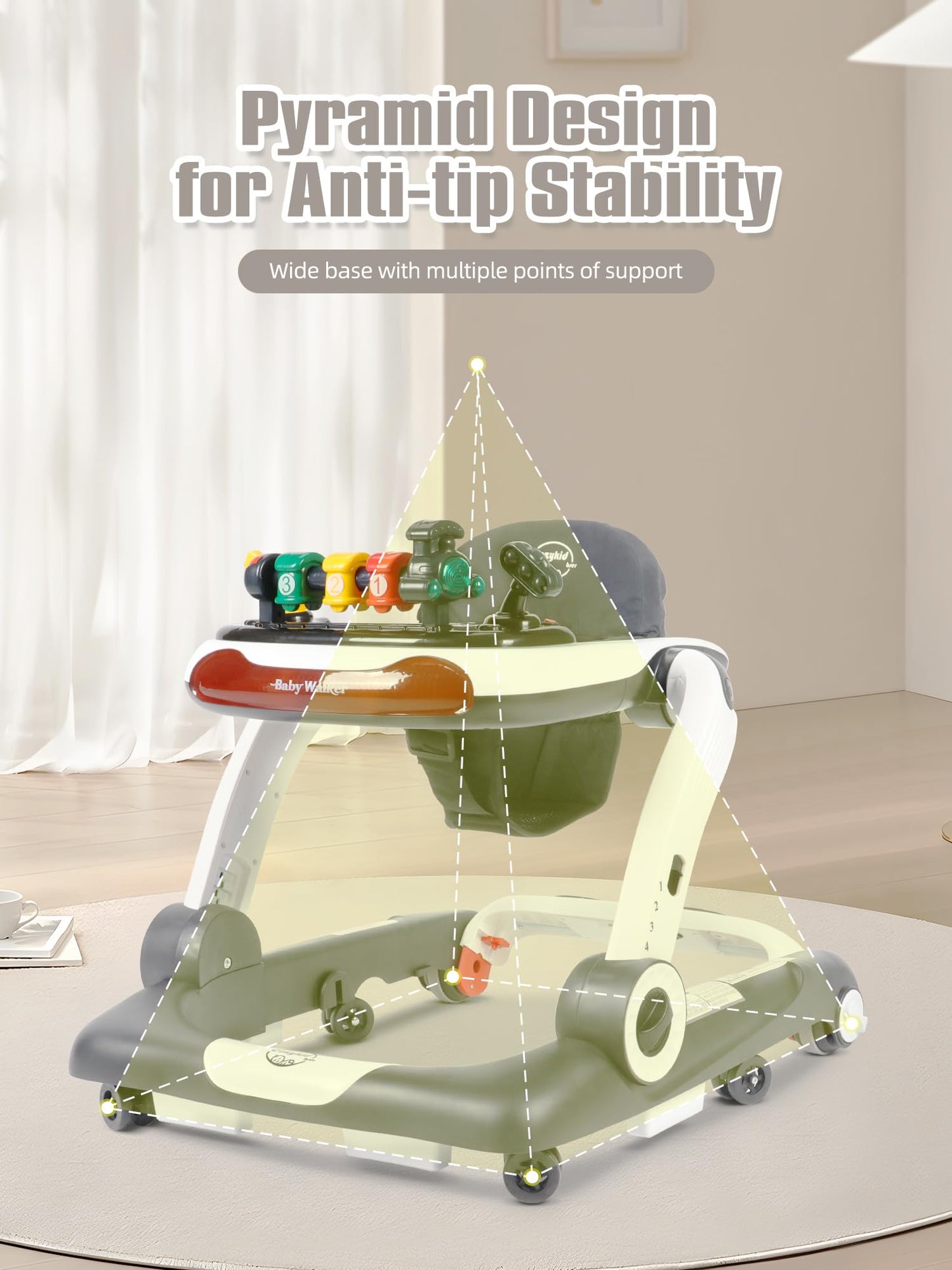 Baby Walker with Music and Lights, 6-in-1