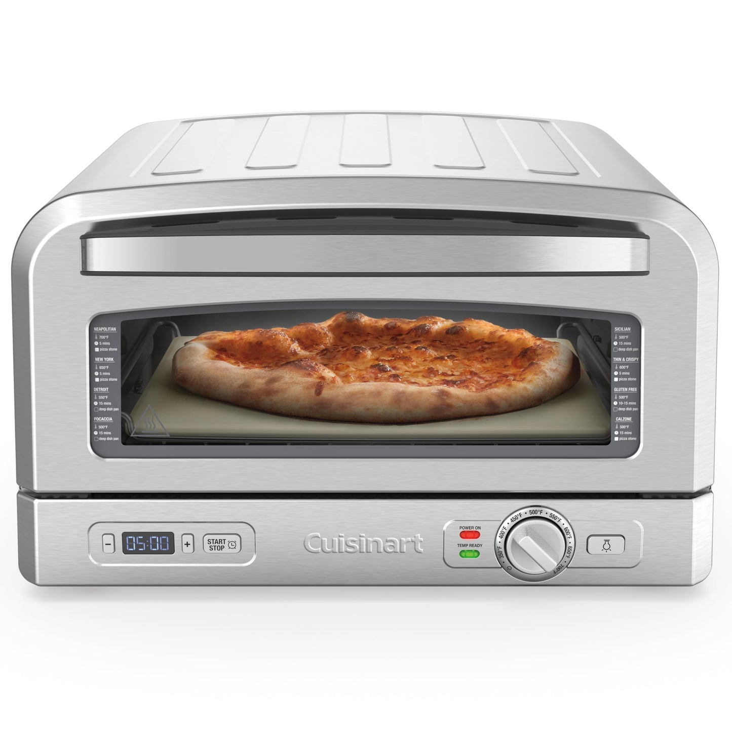 Cuisinart Indoor Pizza Oven – Bake 12” Pizzas in Minutes – Portable Countertop Pizza Oven – Stainless Steel - CPZ-120