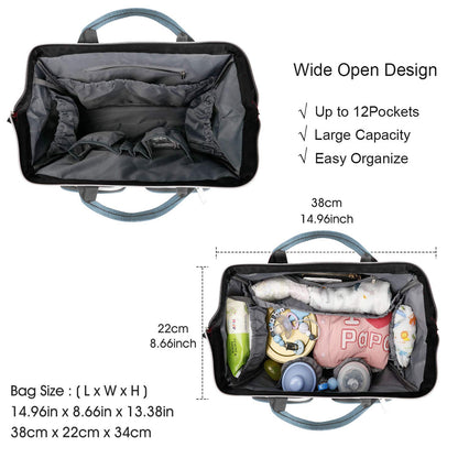 Diaper Bag Backpack with Changing Pad & Straps