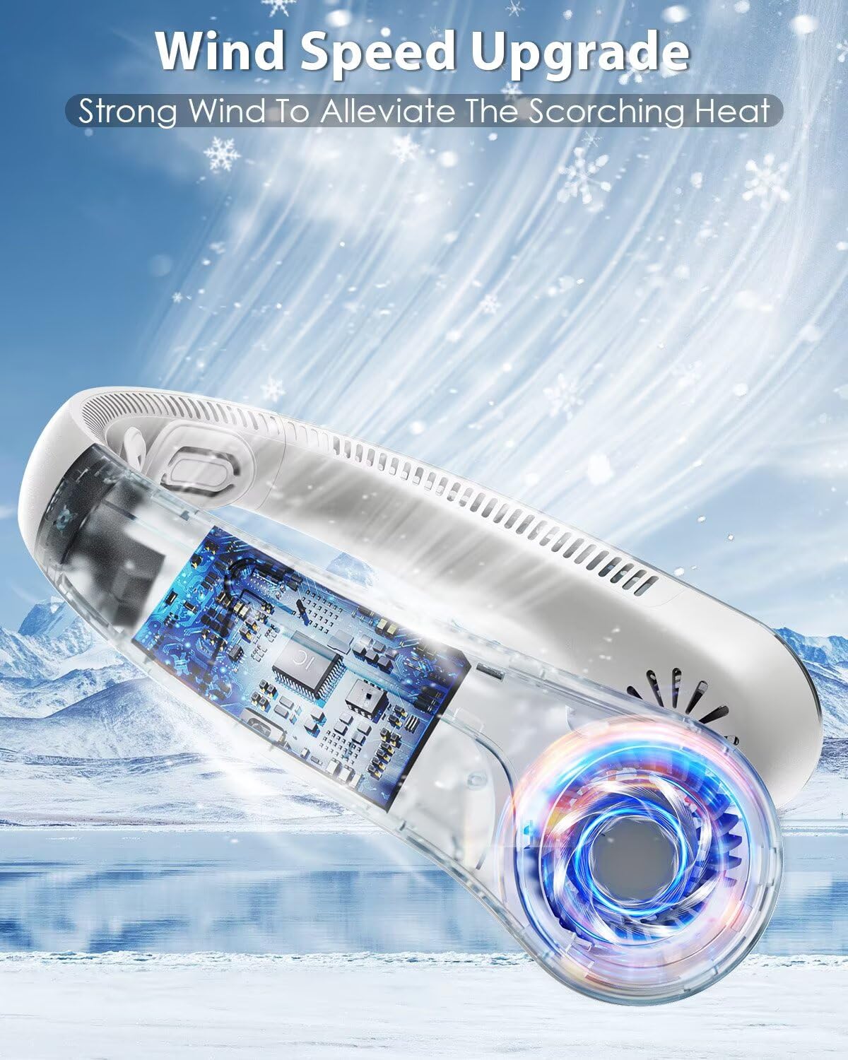 Portable Bladeless Neck Fan - 5 Speeds