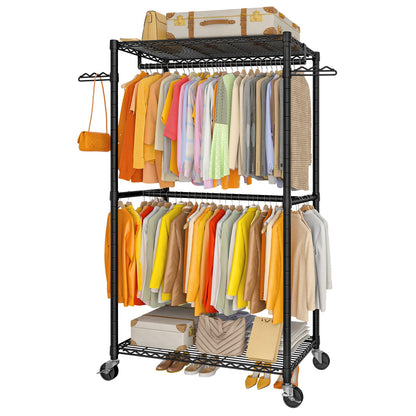 Wiracks Heavy Duty Double Hanging Clothes Rack
