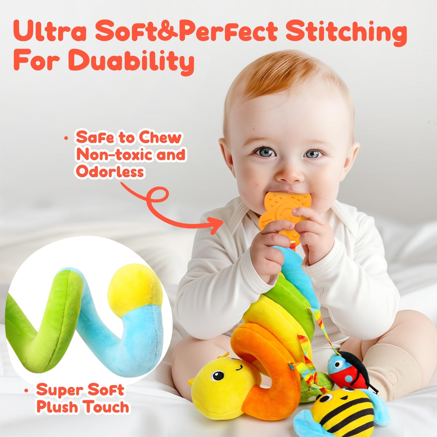 Baby Spiral Plush Activity Toys for Infants