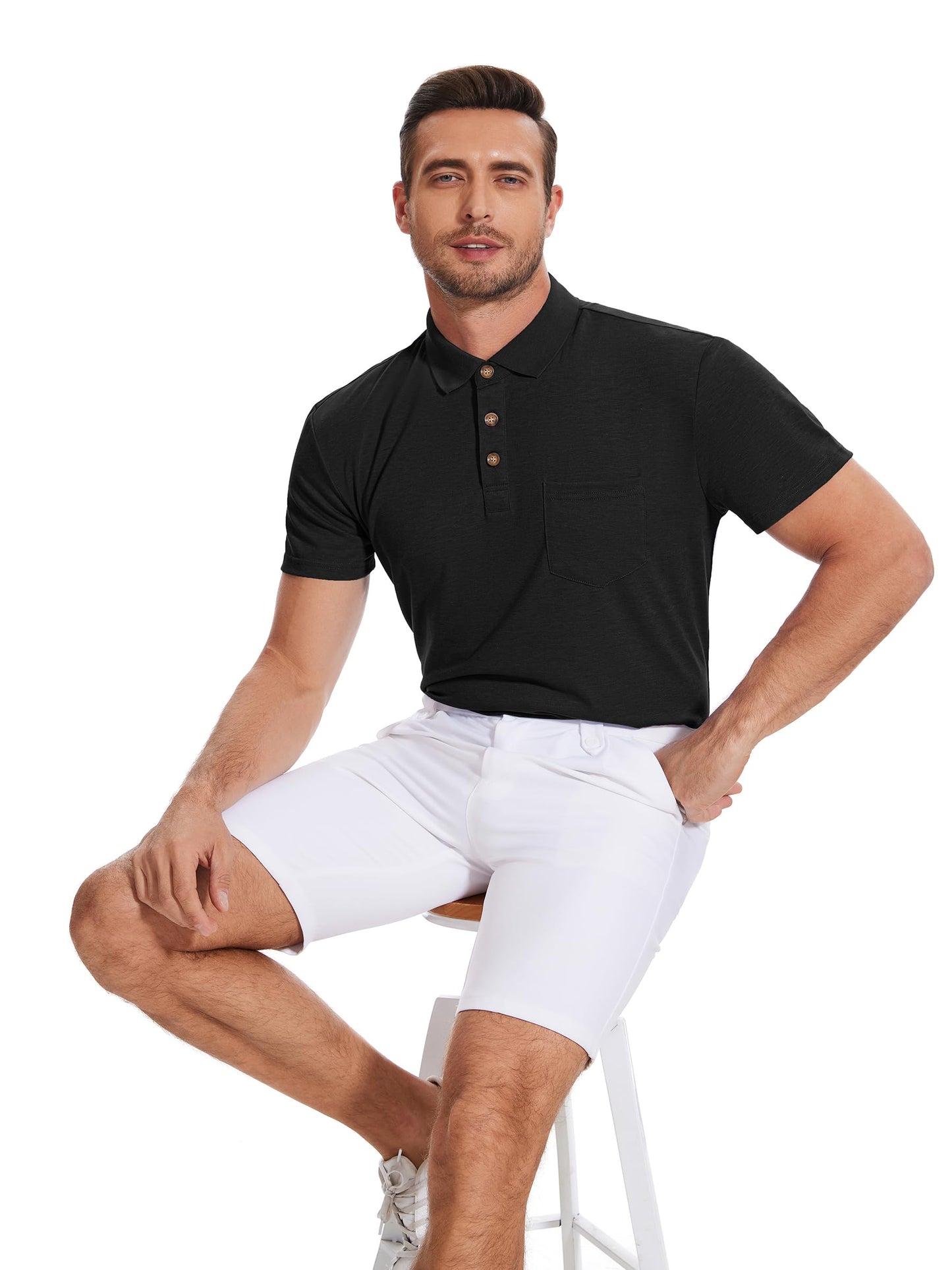 Gleam Ledra Men's Short Sleeve Polo Shirt
