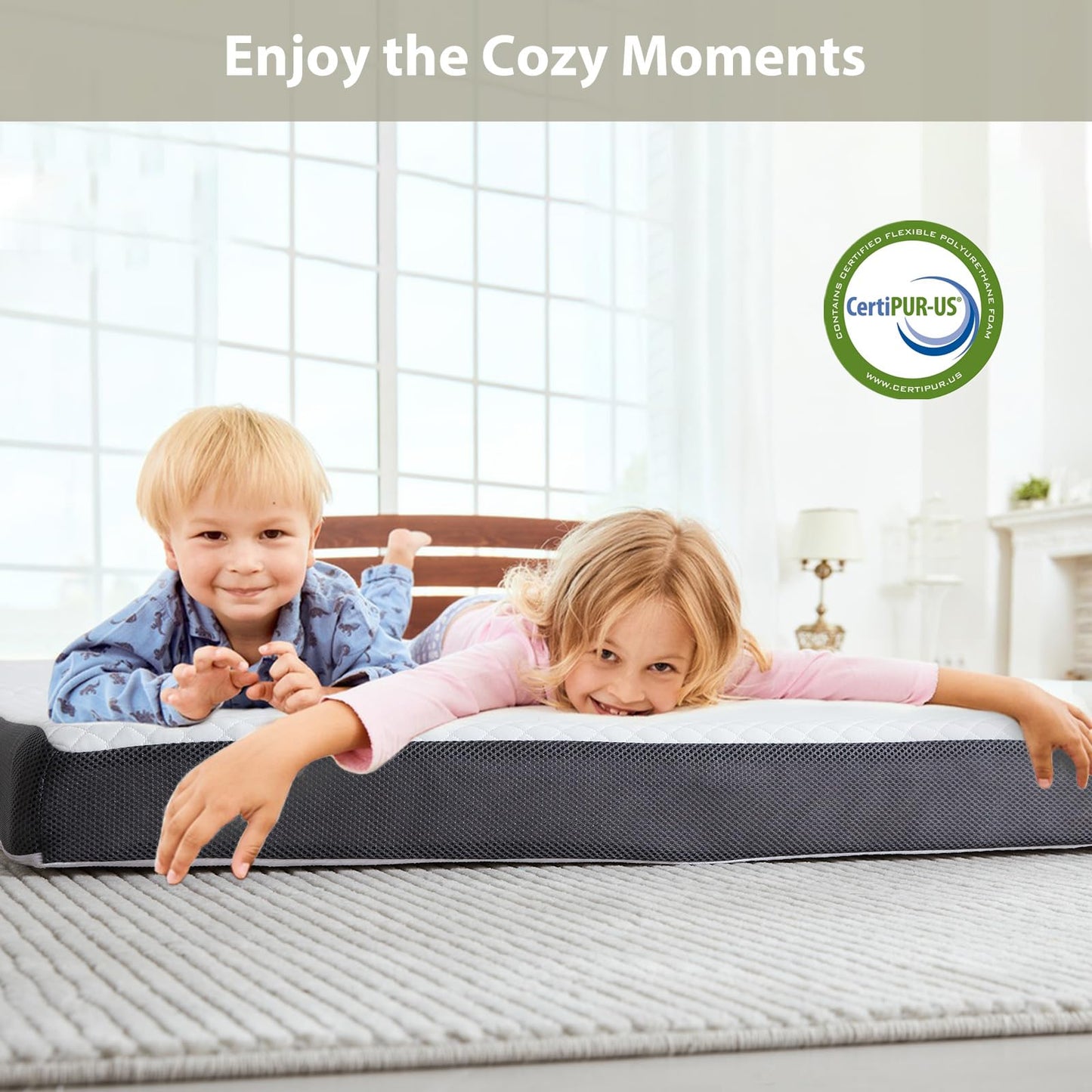 HUEIFY Twin Memory Foam Quad Folding Mattress