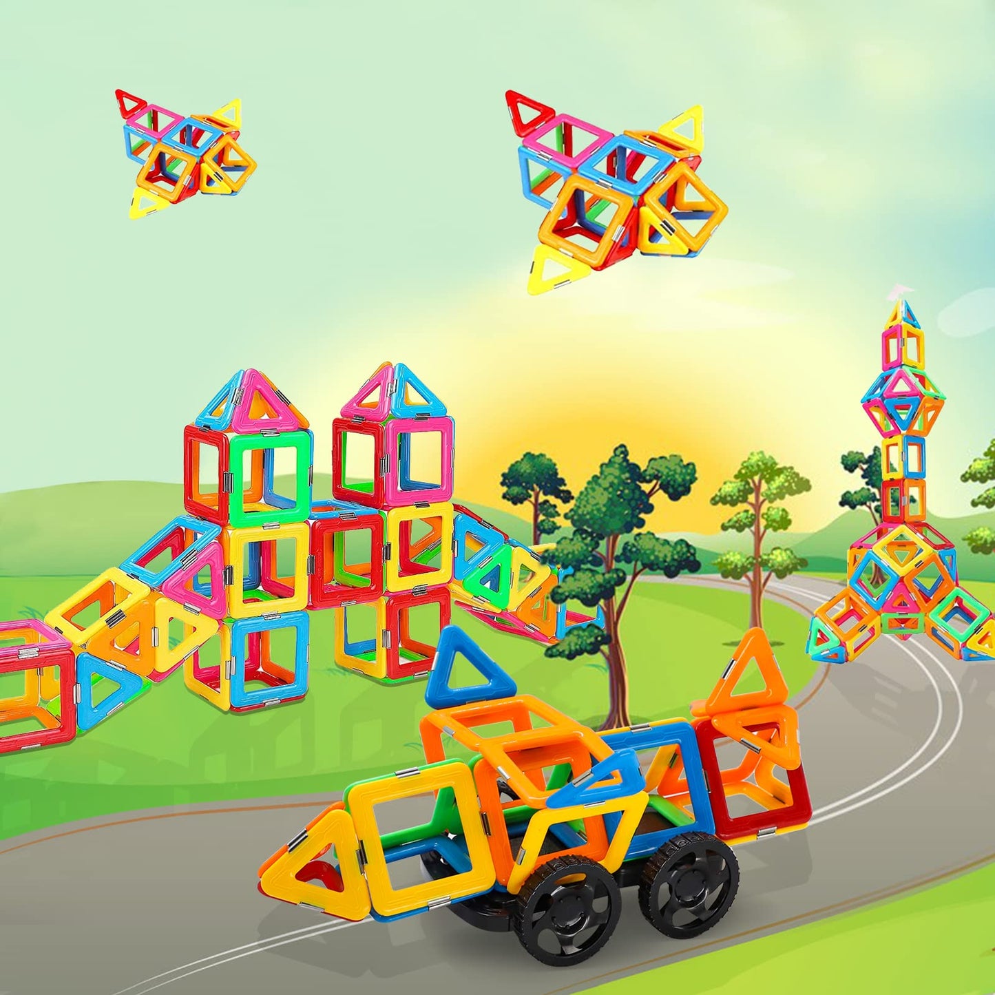 38PCS Magnetic Building Blocks for Kids STEM