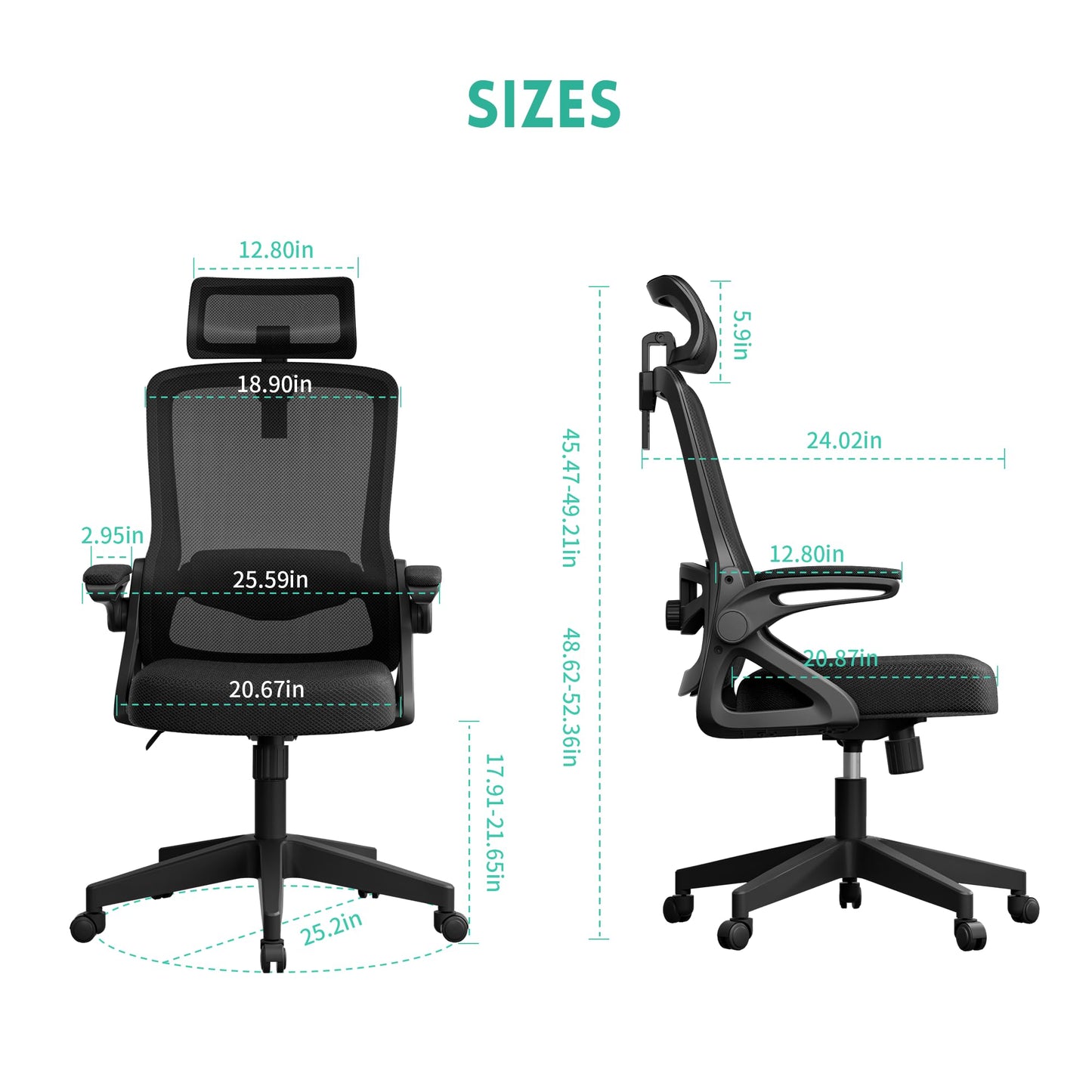 Ergonomic Office Chair with Adjustable Lumbar Support