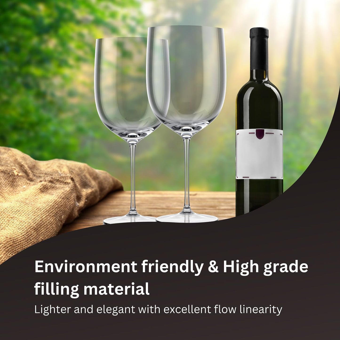 Set of 8 Elegant Unbreakable Wine Glasses
