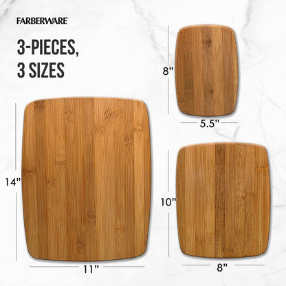 Farberware 3-Piece Bamboo Cutting Board Set