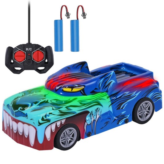 Kello Cartoon RC Car Toys, Gift Car Toys for 3+ Year Old Boys, Boy and Girl Christmas Birthday Party Gift(Blue)