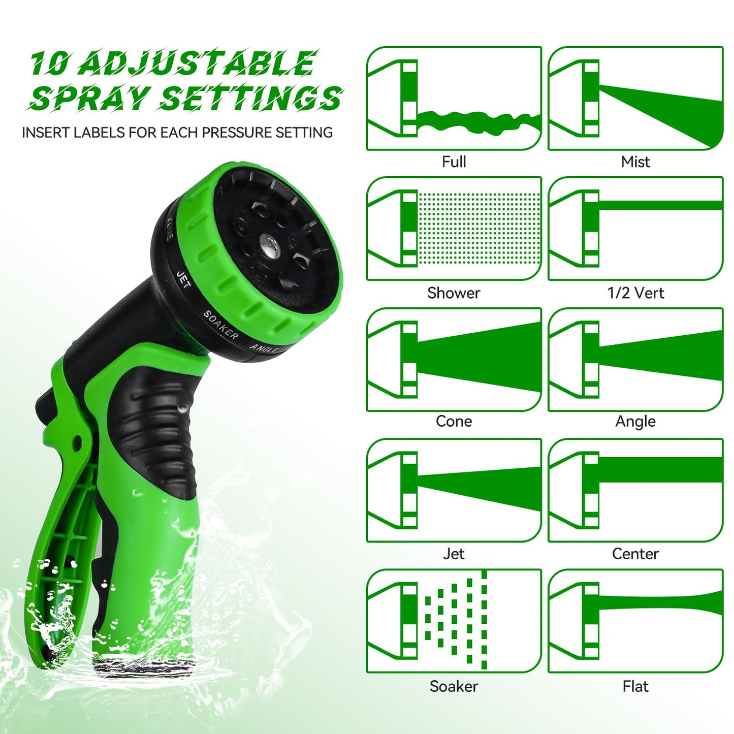 100 FT Expandable Garden Hose with Nozzle Set