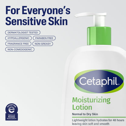 Cetaphil Moisturizer for All Skin Types, 20 oz