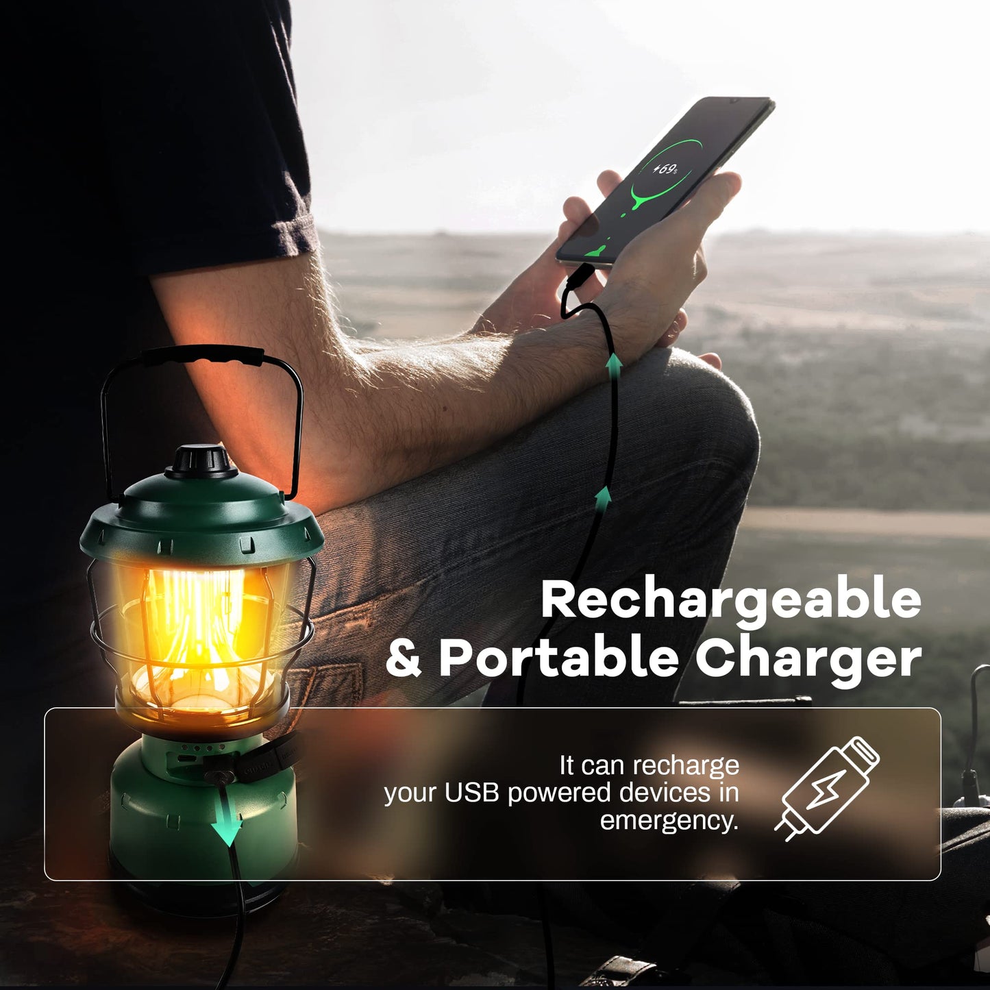 2500LM Rechargeable LED Camping Lantern