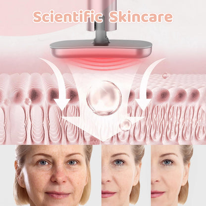 LED Face Massager with Red Light Therapy