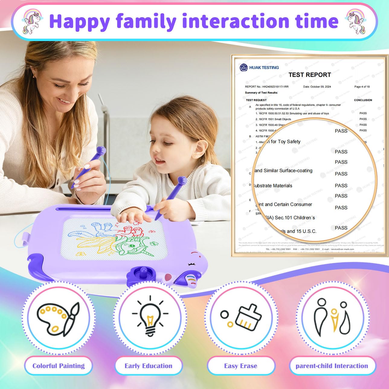 Magnetic Drawing Board for Toddlers 2-3 Years