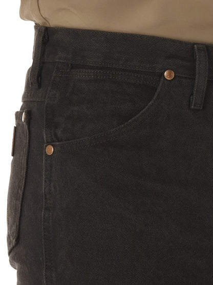 Wrangler Men's Cowboy Cut Slim Fit Jean, Black Chocolate, 30W x 34L