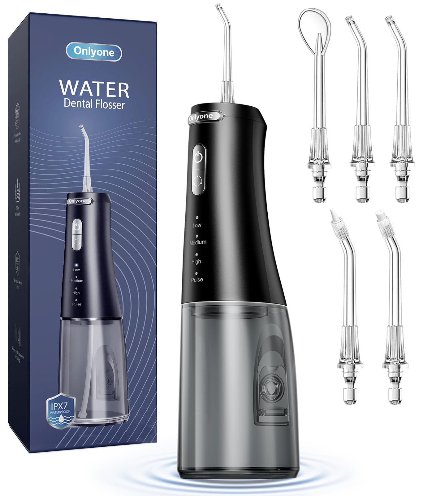 Portable Water Dental Flosser with 4 Modes