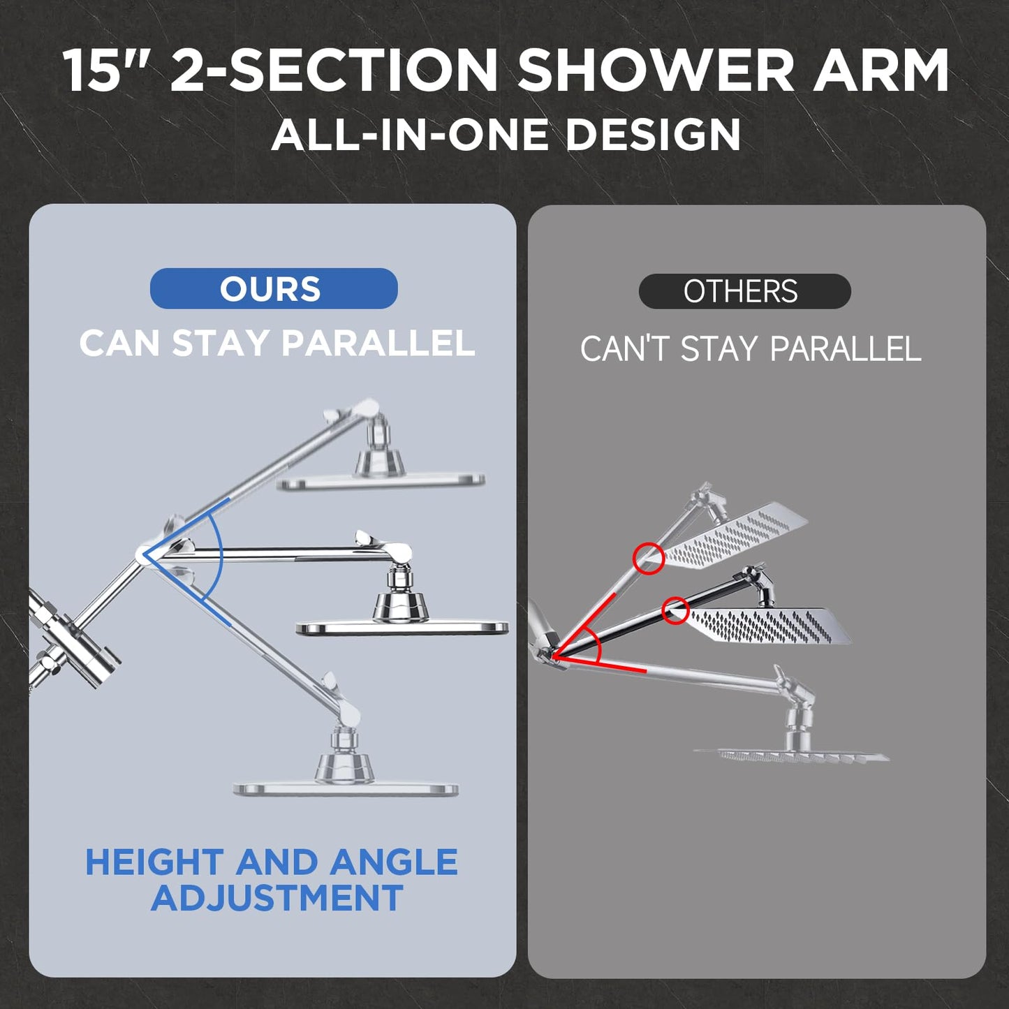 Veken 6-Mode High Pressure Shower Head Combo