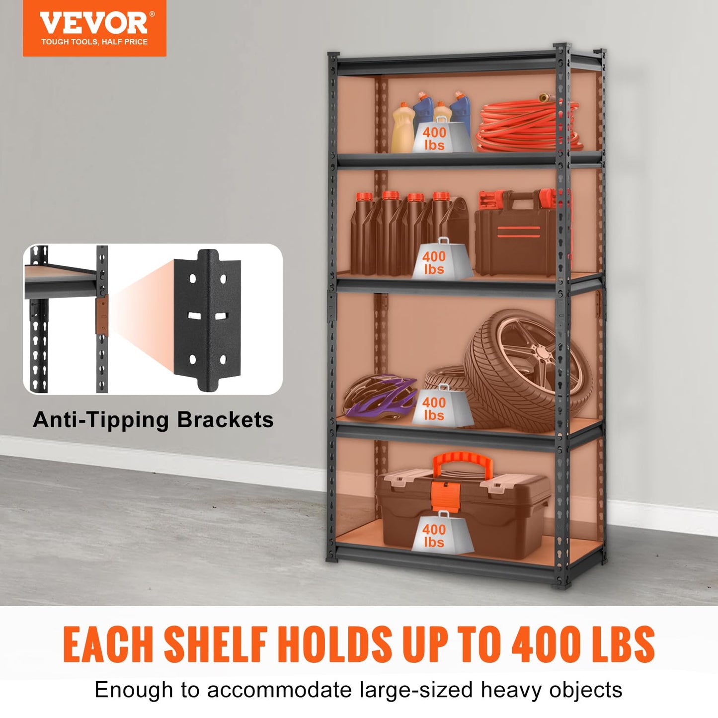 VEVOR 5-Tier Heavy Duty Storage Shelving Unit