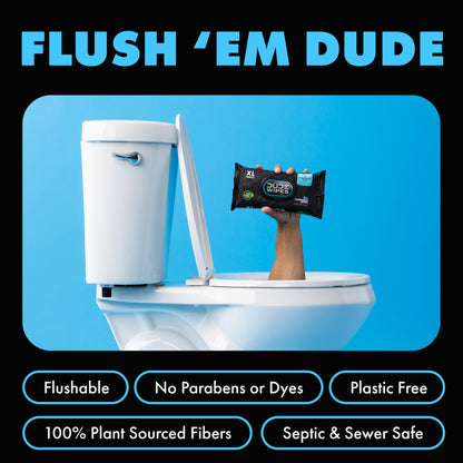 Dude Flushable Wipes with Aloe & Vitamin E