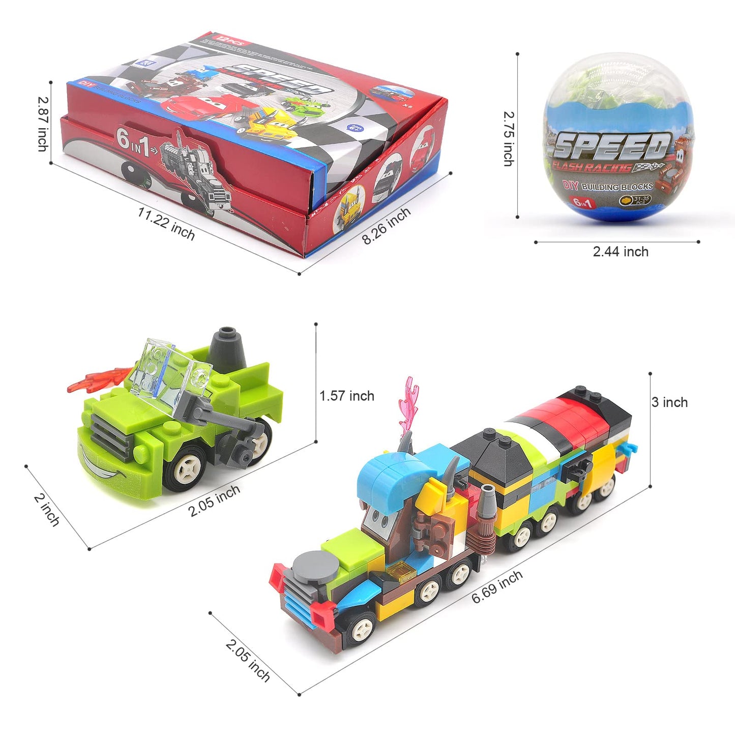 12 Pack Surprise Easter Eggs with Vehicles