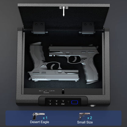 Biometric Handgun Safe with Digital PIN Unlock