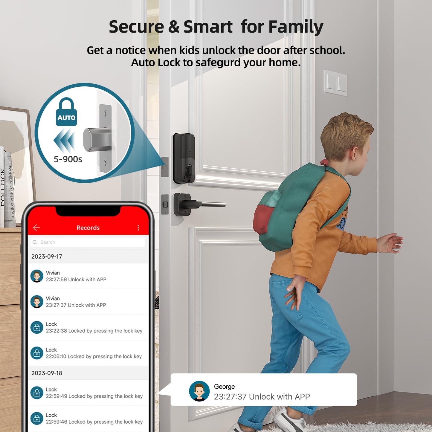 SMONET WiFi Deadbolt Fingerprint Keyless Lock