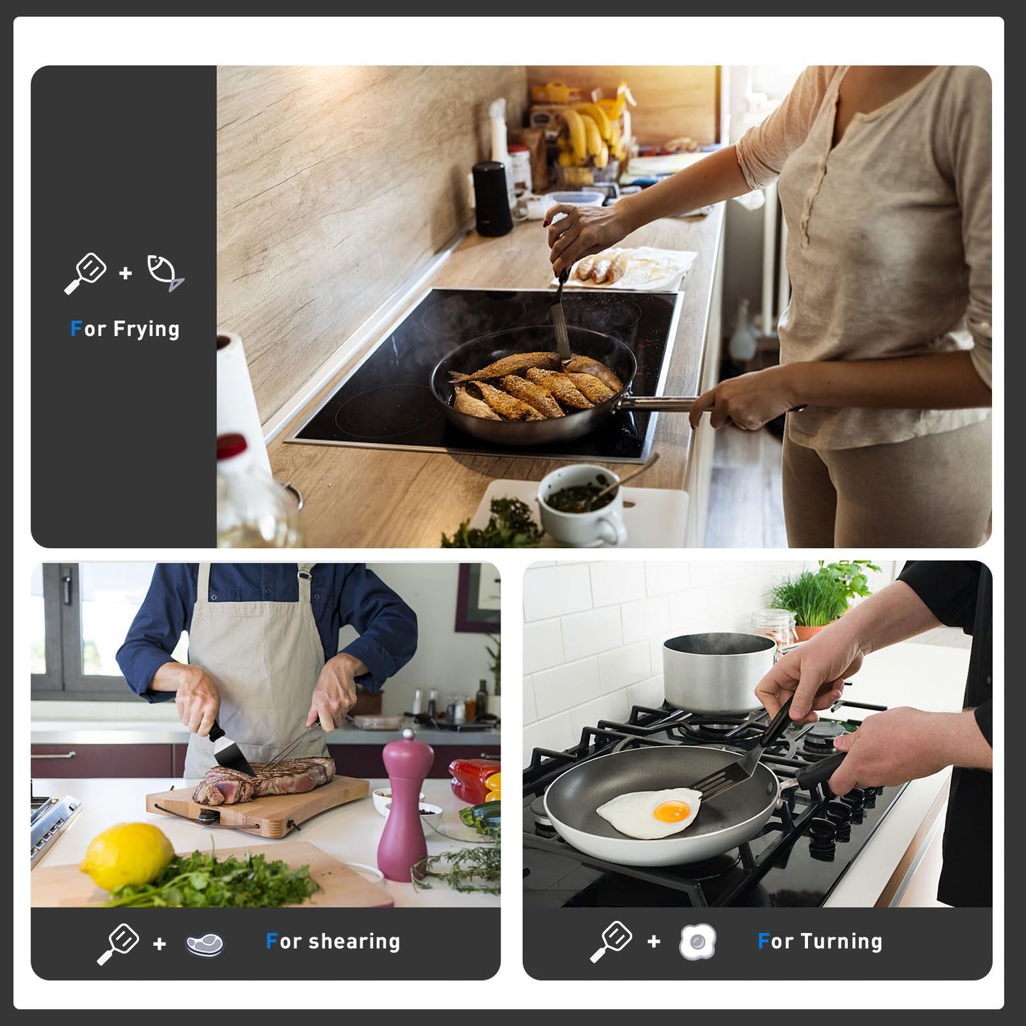 Small Spatula Professional Mini Serving Spatula, 4 Pieces Stainless Steel Metal Spatulas Set, Cutter and Serve Turner for Kitchen, Flipping or Cooking for Brownie, Cookie, Lasagna, Pancakes or Cake