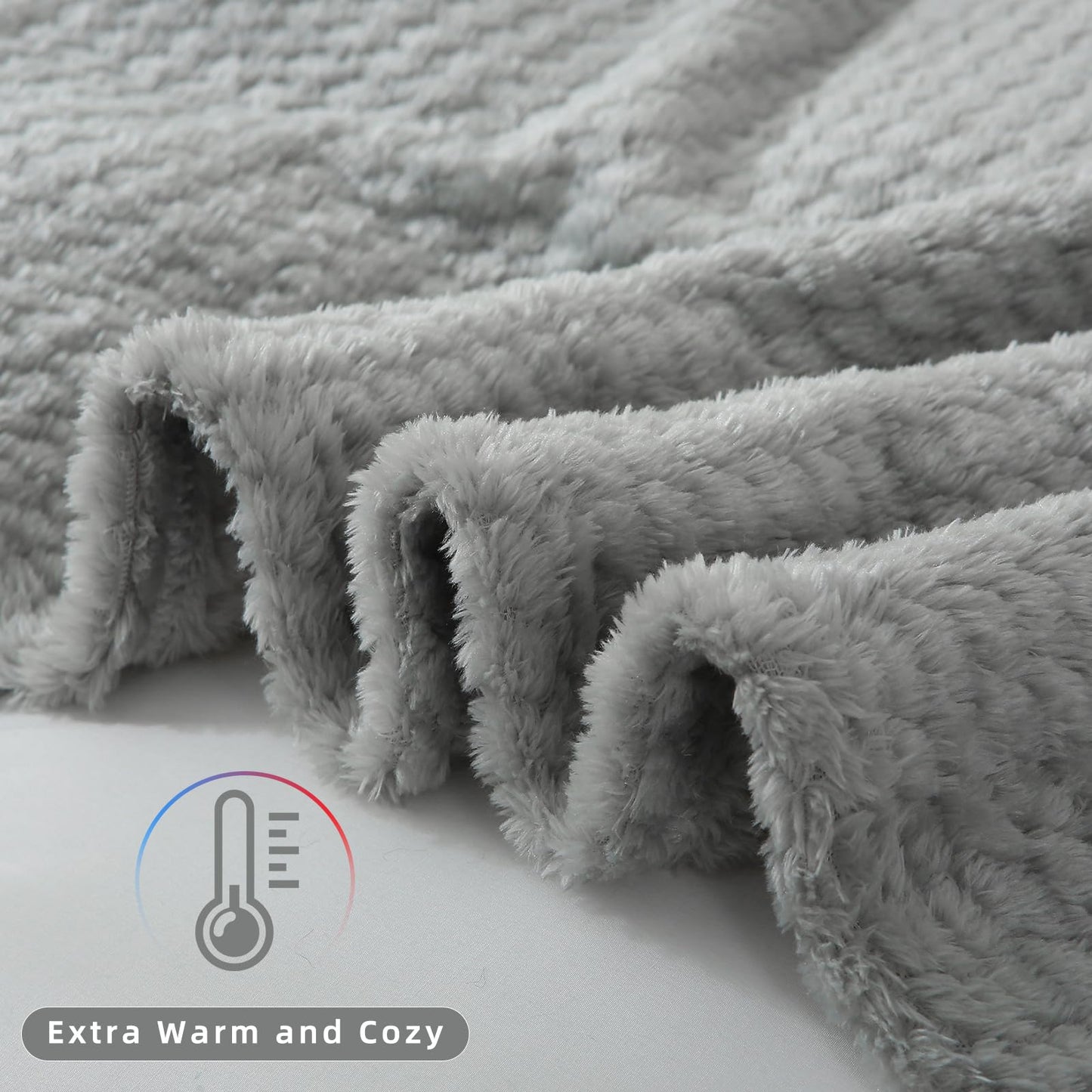 Cozy Reversible Fleece Throw Blanket for Couch