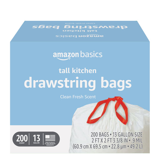 200 Count Amazon Basics Scented Trash Bags
