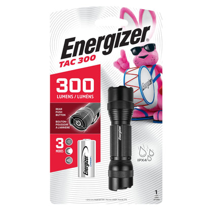 Energizer LED Tactical Flashlight, Bright Heavy Duty Flashlight for Emergencies and Camping Gear, Water Resistant EDC Flashlight, Pack of 1, Black