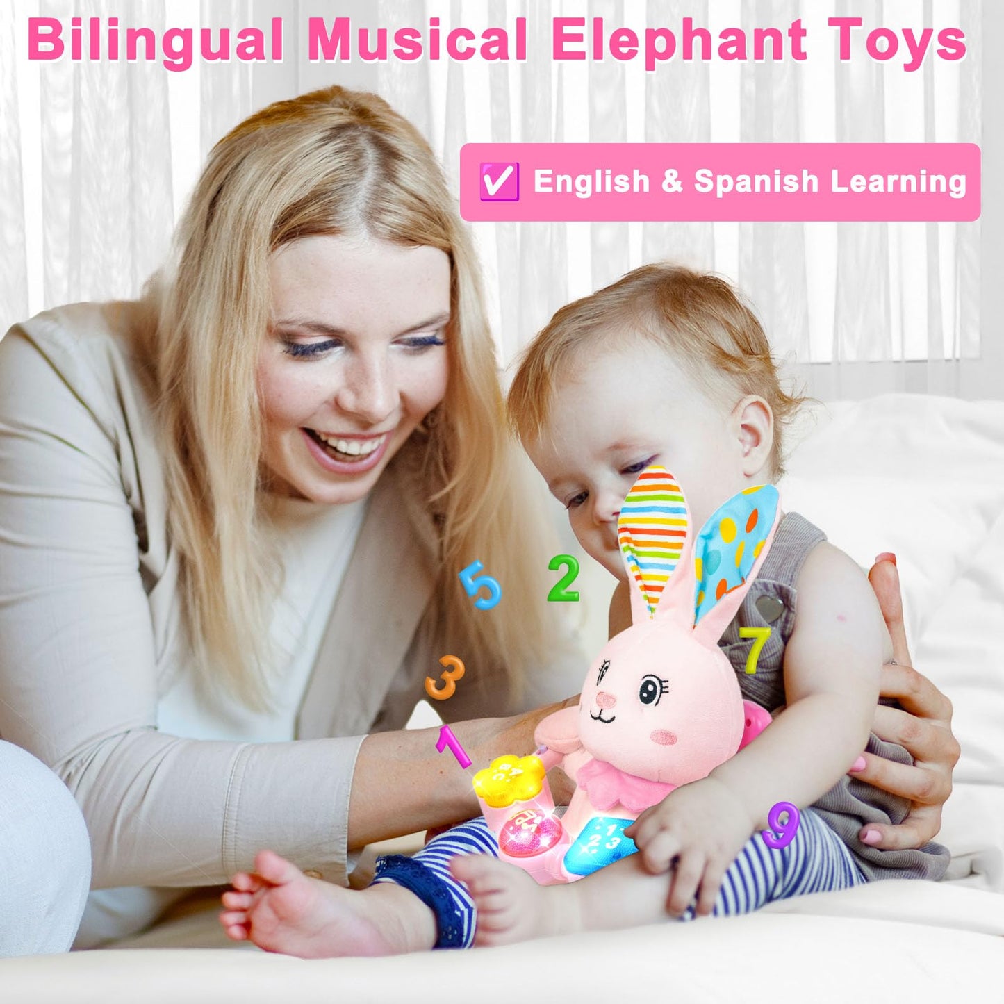 Baby Bunny Musical Stuffed Toy for Infants