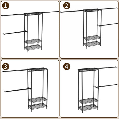 Expandable Garment Rack & Closet Organizer System
