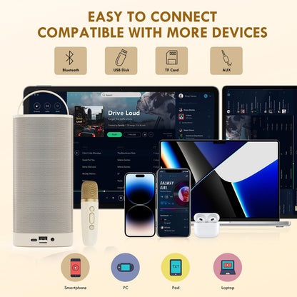 HWWR Karaoke Machine with Wireless Microphones