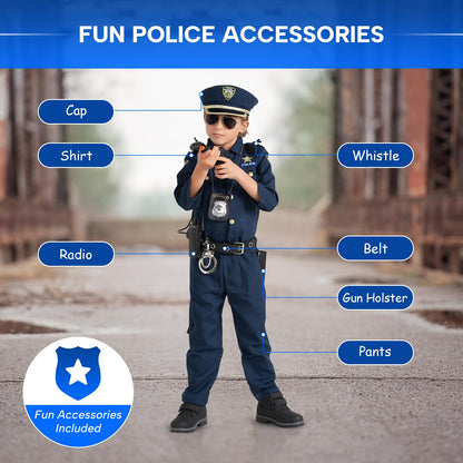 Dress Up America Kids Police Officer Costume Set